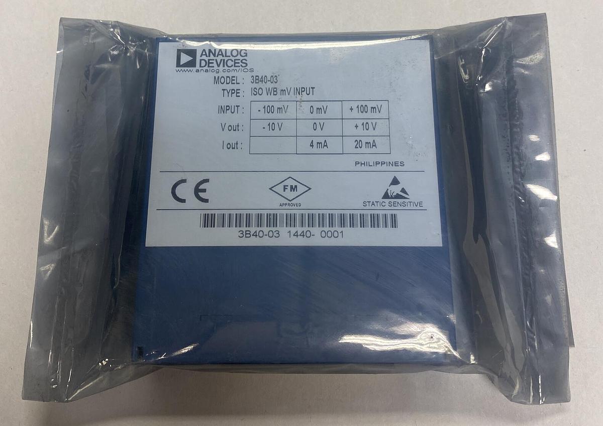 Used ANALOG DEVICES,3B40-03,ISOLATED WIDEBAND VOLTAGE INPUT NEW