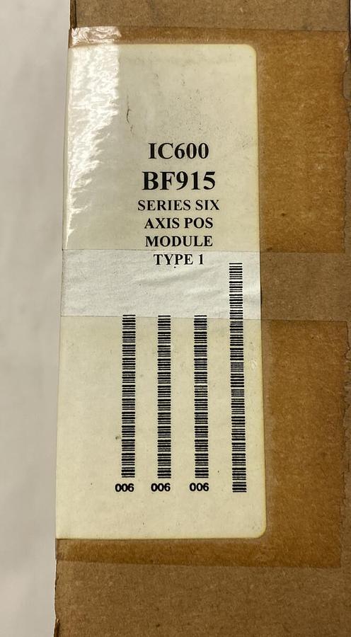 Used GE Fanuc,IC600 BF915,Series Six Axis Position Module Type 1 NOS Sealed