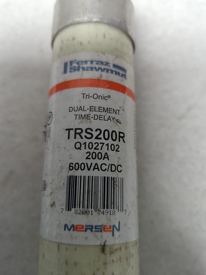 Used FERRAZ SHAWMUT,TRS200R,TRI0ONIC 200 AMP FUSE PRE-OWNED