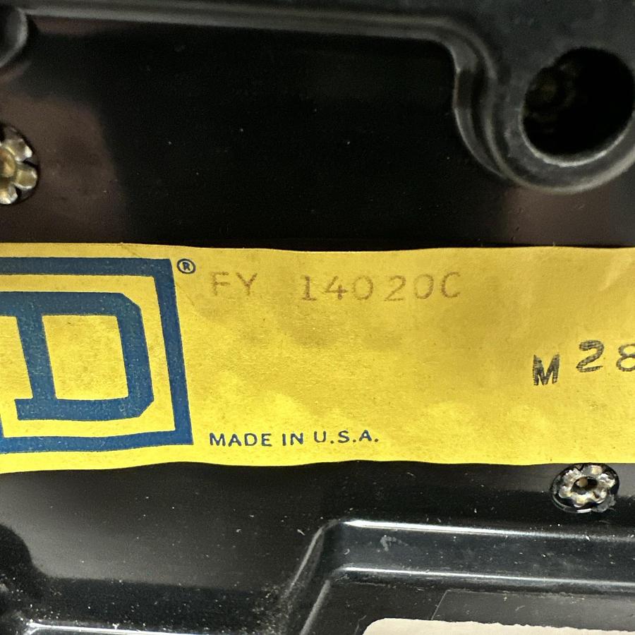 Used Square-D,FY14020C,20 Amp 1 Pole Circuit Breaker