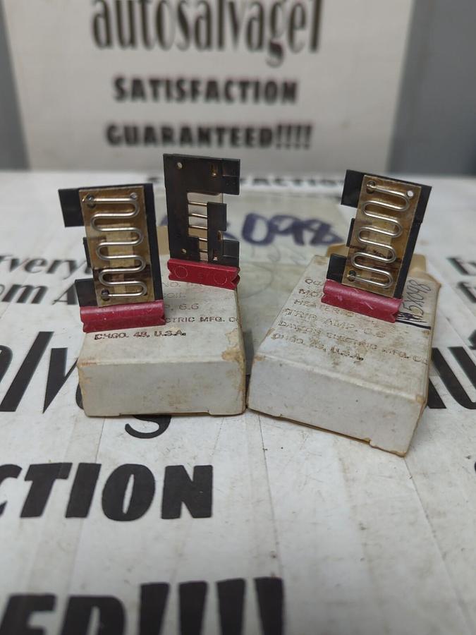 DAYTON ELECTRIC,5X098,HEATER COIL TRIP AMP 6.6 LOT OF 3 NOS