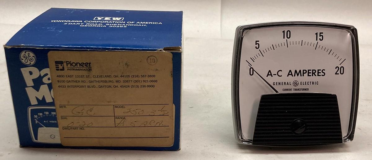 General Electric,Type A0-91 0-20,A-C Amperes Panel Meter