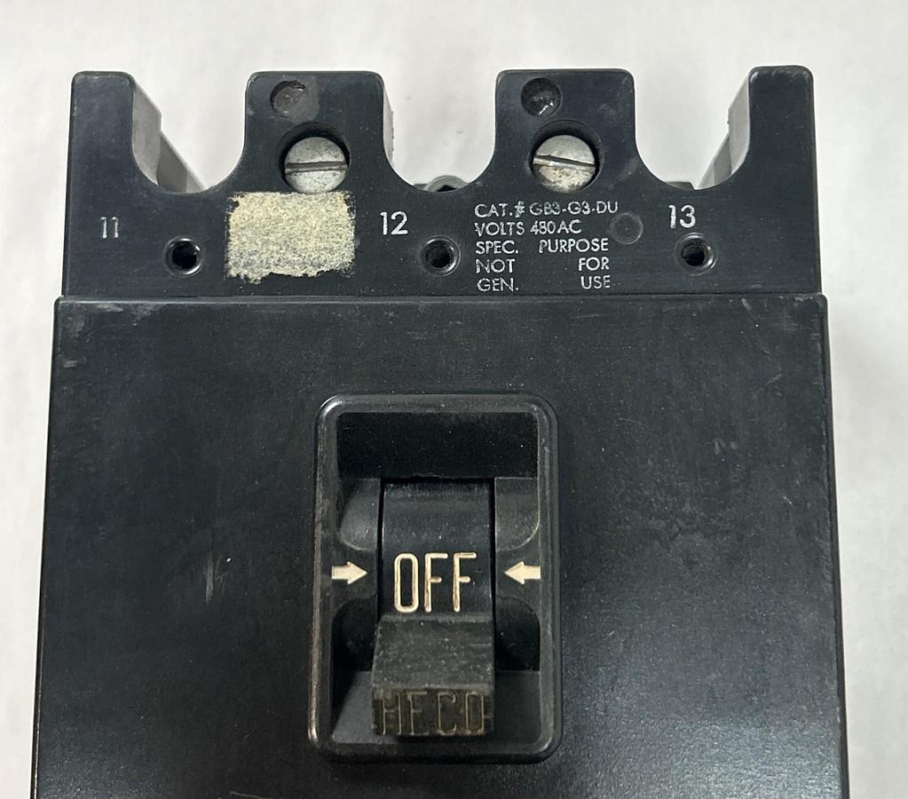 Used HEINEMANN,GB3-G3-DU,Circuit Breaker 55-64A 480V 3P