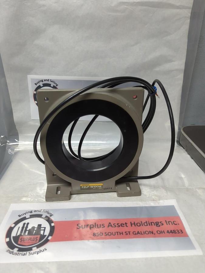Used OMRON,F2LP-W100M,INDUCTIVE RING SENSOR/DIAMETER PRE-OWNED