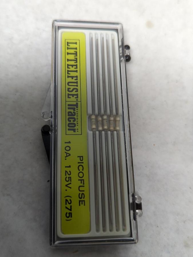 LITTELFUSE,275010A,PICOFUSE 10 AMP AXIAL FUSES 125V LOT OF 100 NOS