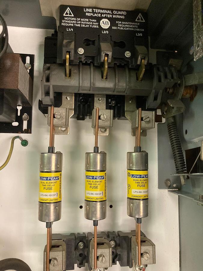 Used Allen-Bradley,2100 2112,Size 3 Fused MCC 32 Inch Starter Feeder Bucket