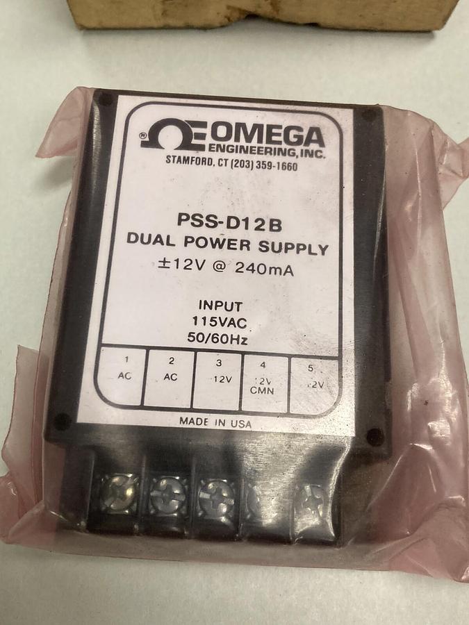 Used Omega,PSS-D12B,Dual Power Supply Input 115VAC 50/60Hz 240mA