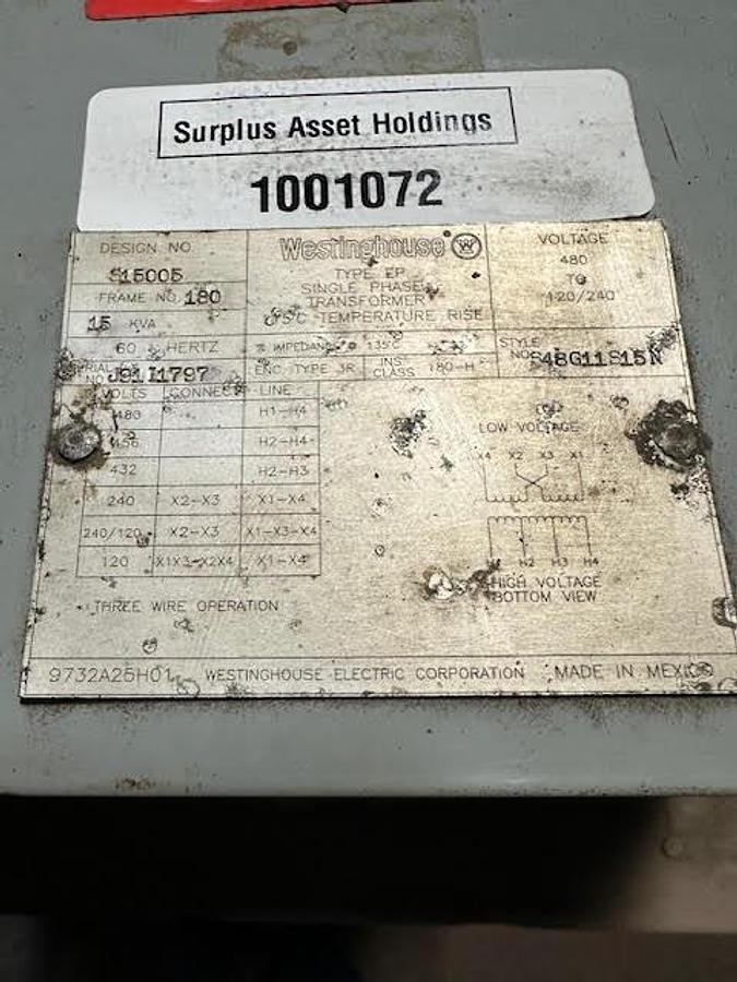 Used Westinghouse 15