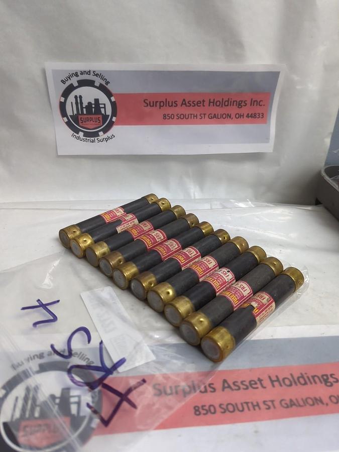 Used COOPER BUSSMANN,FRS-4,FUSETRON 4 AMP FUSE LOT OF 10 PRE-OWNED
