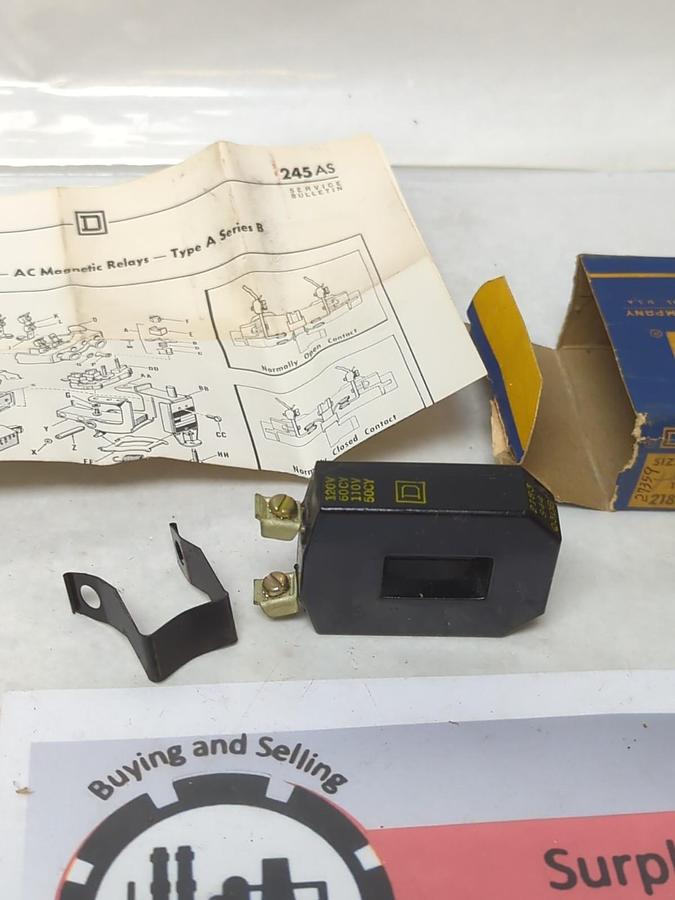 SQUARE D,2183-S44-Q30B,MAGNETIC COIL 120V 60CY 110V 50CY NOS
