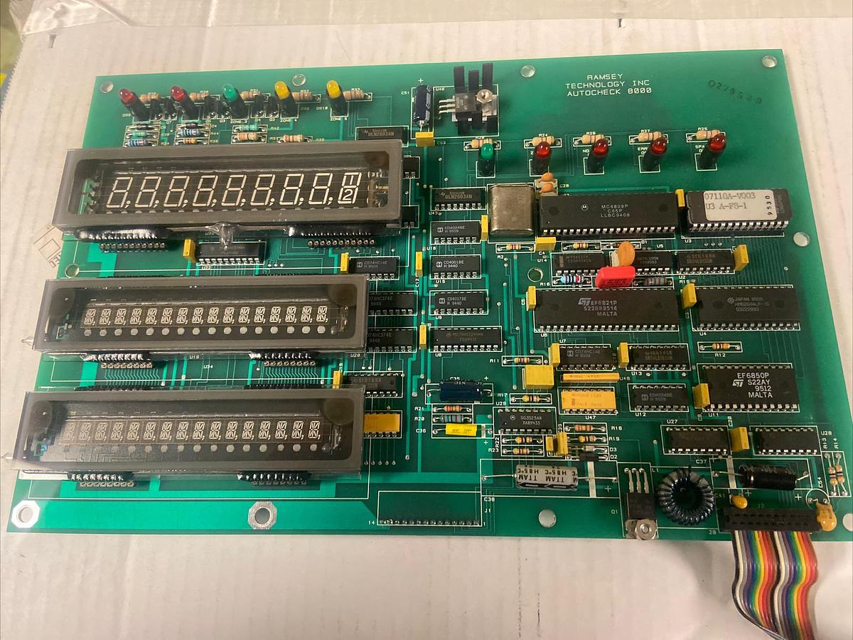 Used Ramsey Technolgy,8000 PCBA D07110A-E001,DISPLAY BOARD Rev E