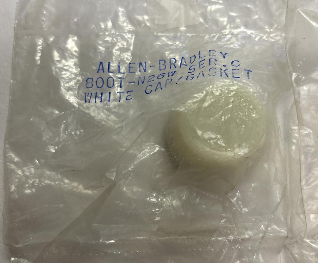 ALLEN BRADLEY,800T-N26W,WHITE PILOT CAP LOT OF 2 NOS