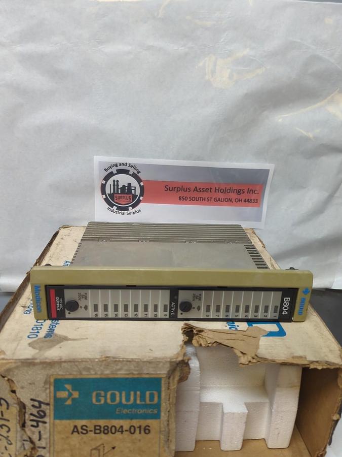 Used GOULD,AS-B804-016,OUTPUT MODULE 115V 16PT PRE-OWNED