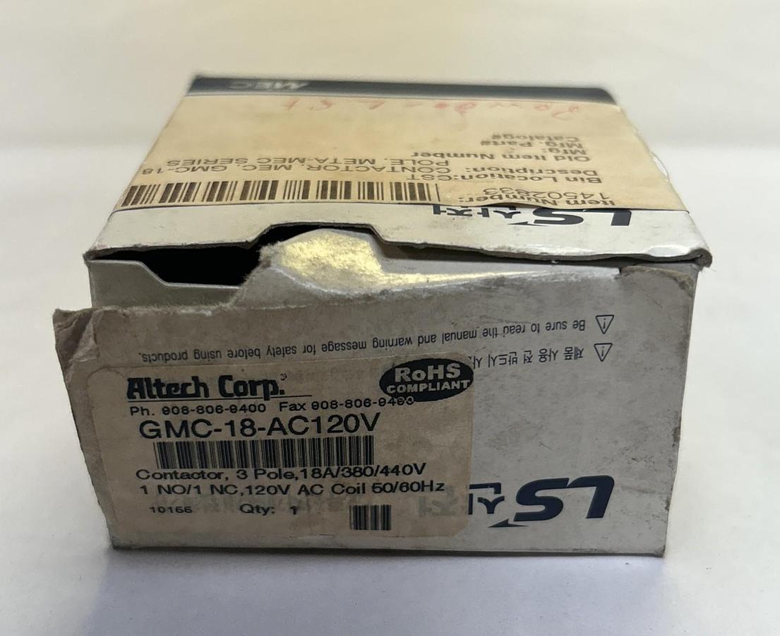 ALTECH CORP,GMC-18-AC120V,CONTACTOR NOS