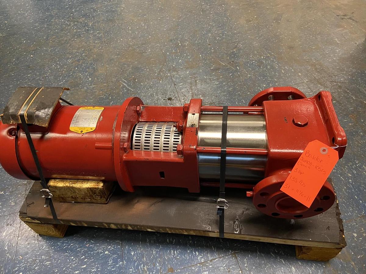 Used Grundfos,80-4T 2-1/2,Vertical Booster Pump 3hp 3450RPM 208-230/460V