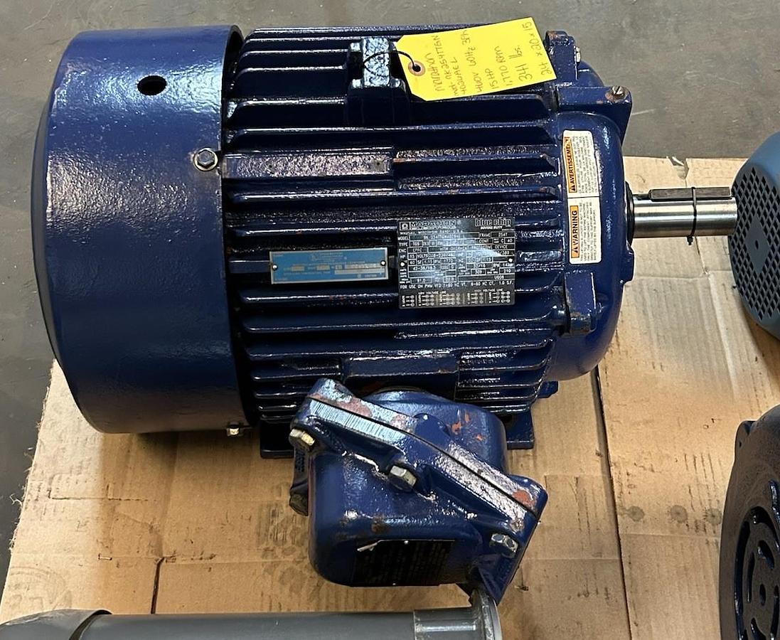 Used MARATHON ELECTRIC,9K254TTGN4026AEL,SEVERE DUTY MOTOR 15HP 460V 1770RPM 254T FR