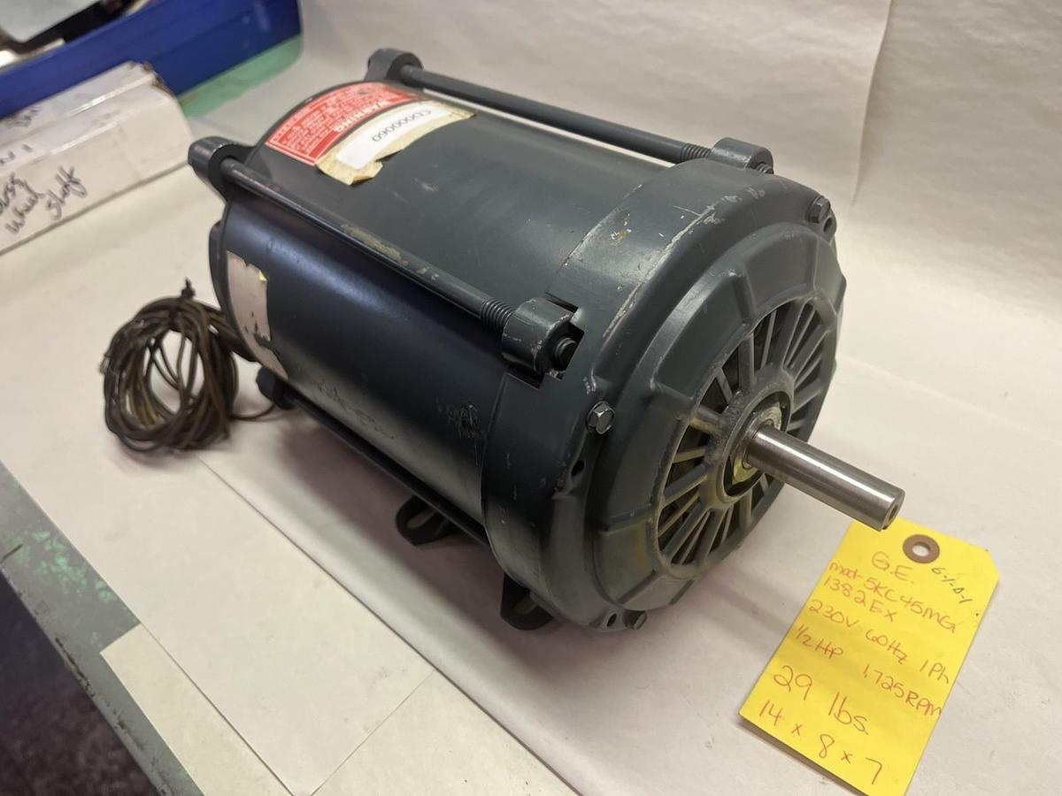 Used General Electric,5KC45MG1382EX,Single Phase Motor 1/2Hp 1725rpm Frame 56