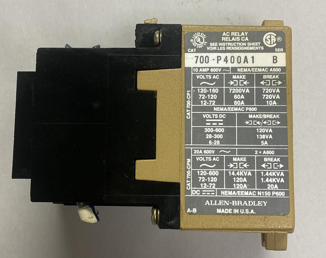 Used ALLEN BRADLEY,700-P400A1,AC RELAY