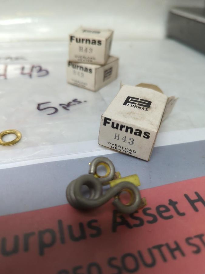 FURNAS,H43,OVERLOAD HEATER ELEMENT LOT OF 5 NOS