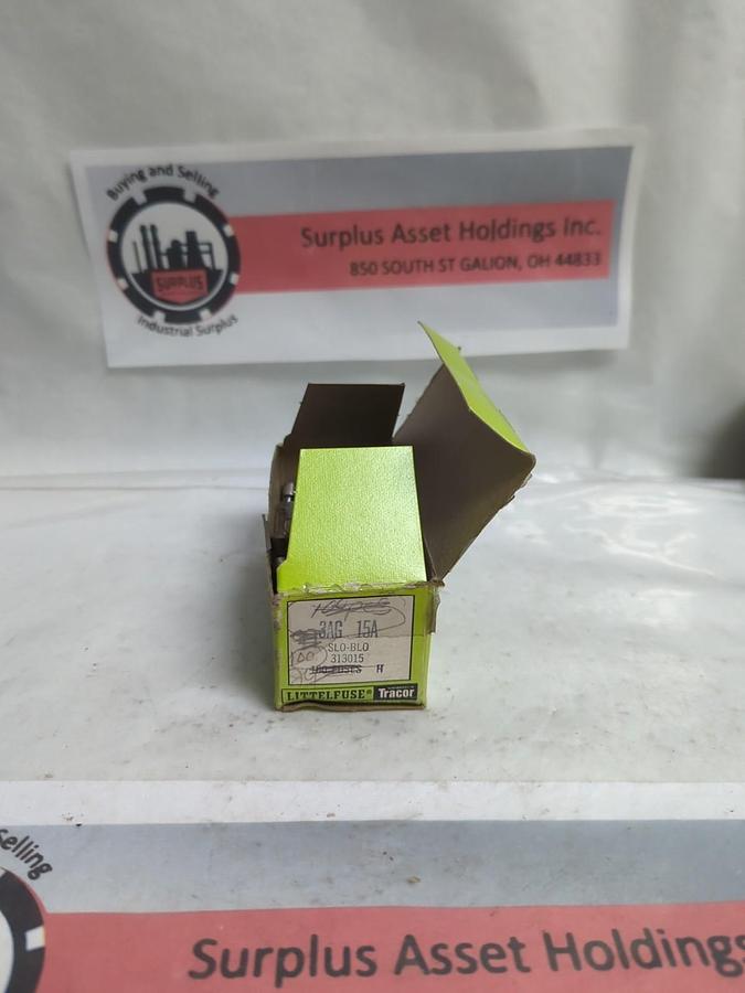 LITTELFUSE,3AG 15A,SLO-BLO 15 AMP FUSES BOX OF 100 NOS