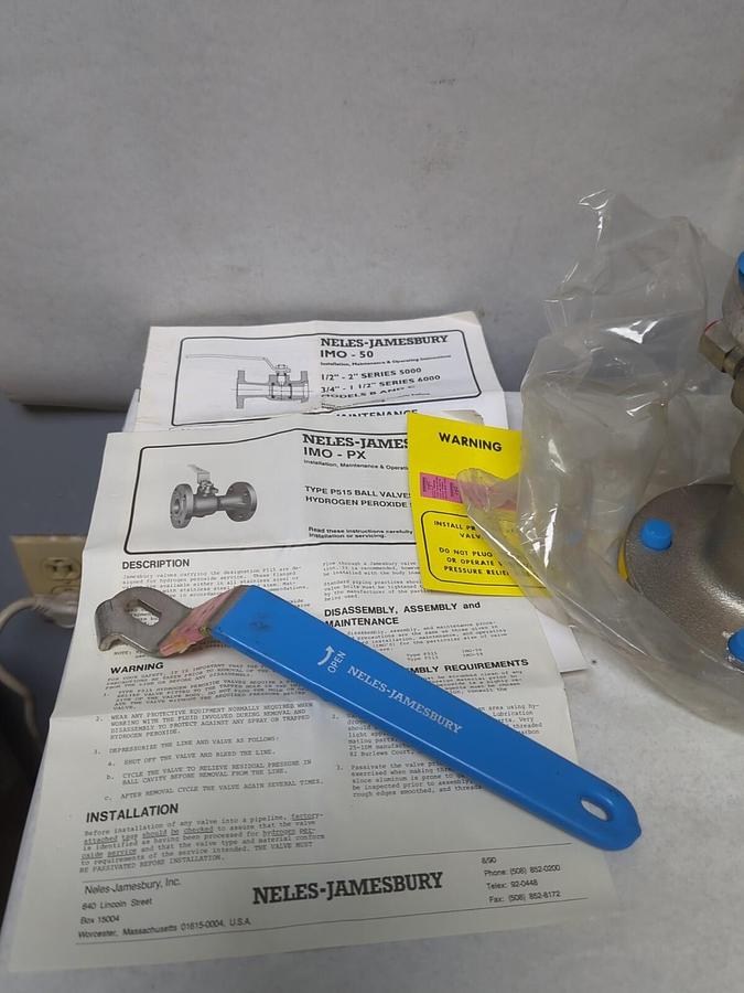 NELES-JAMESBURY,1-1/2 P515-11-3600,VALVE NEW