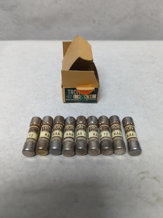 COOPER BUSSMANN,KAA12,TRON 12 AMP FUSES BOX OF 9 NOS