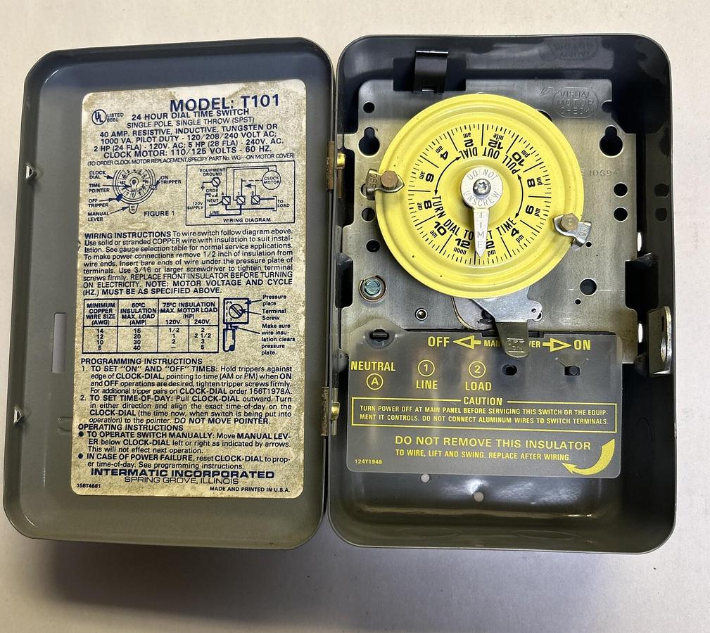 INTERMATIC,T101,MECHANICAL TIMER NOS