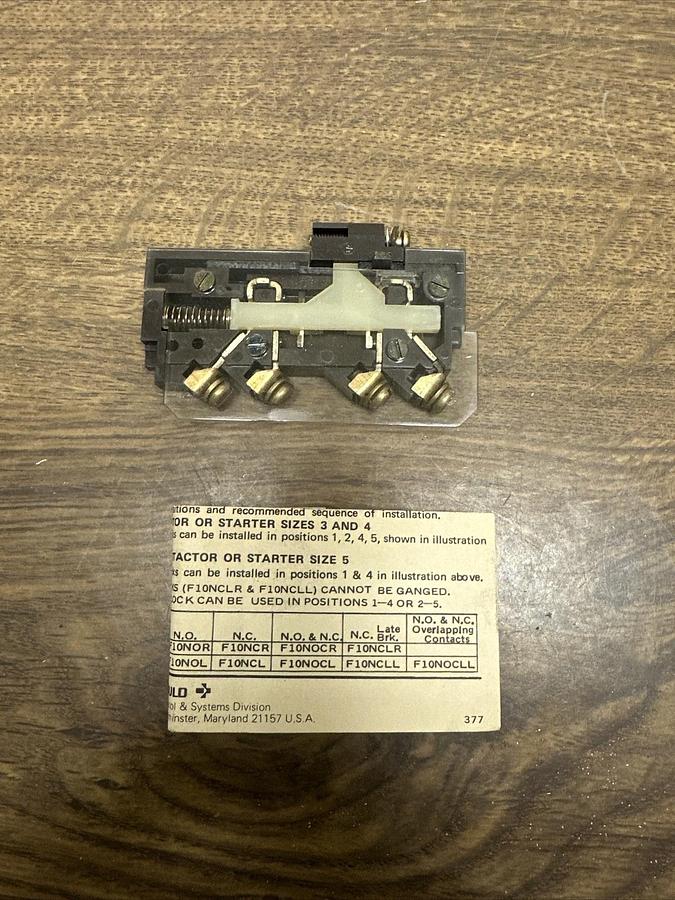 Gould,F10N0CL,Auxilliary Interlock NOS