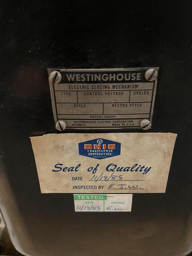 Used Westinghouse,DA50,Circuit Breaker 1200Amp 125VDC