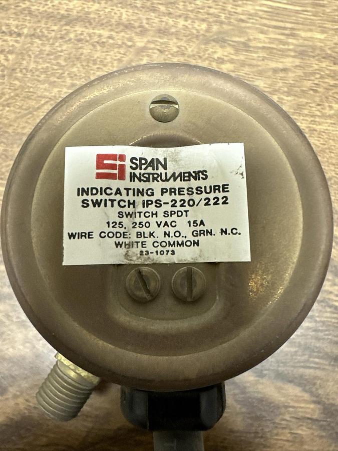 Span Instruments,IPS-220/222,Indicating Pressure Switch