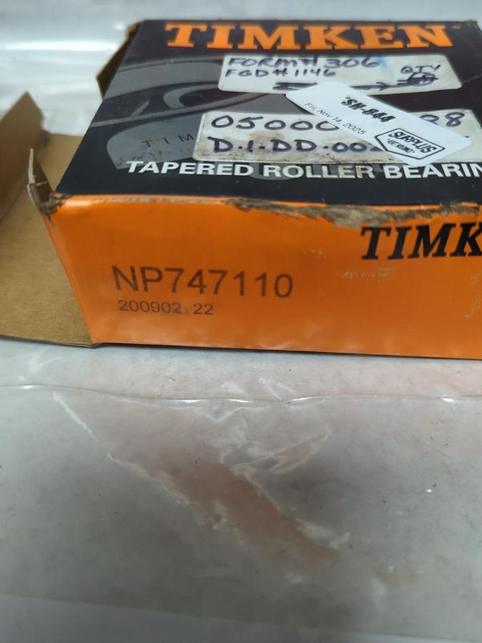 TIMKEN,NP747110,ROLLER BEARING CONE 2.3750 INCH BORE NOS