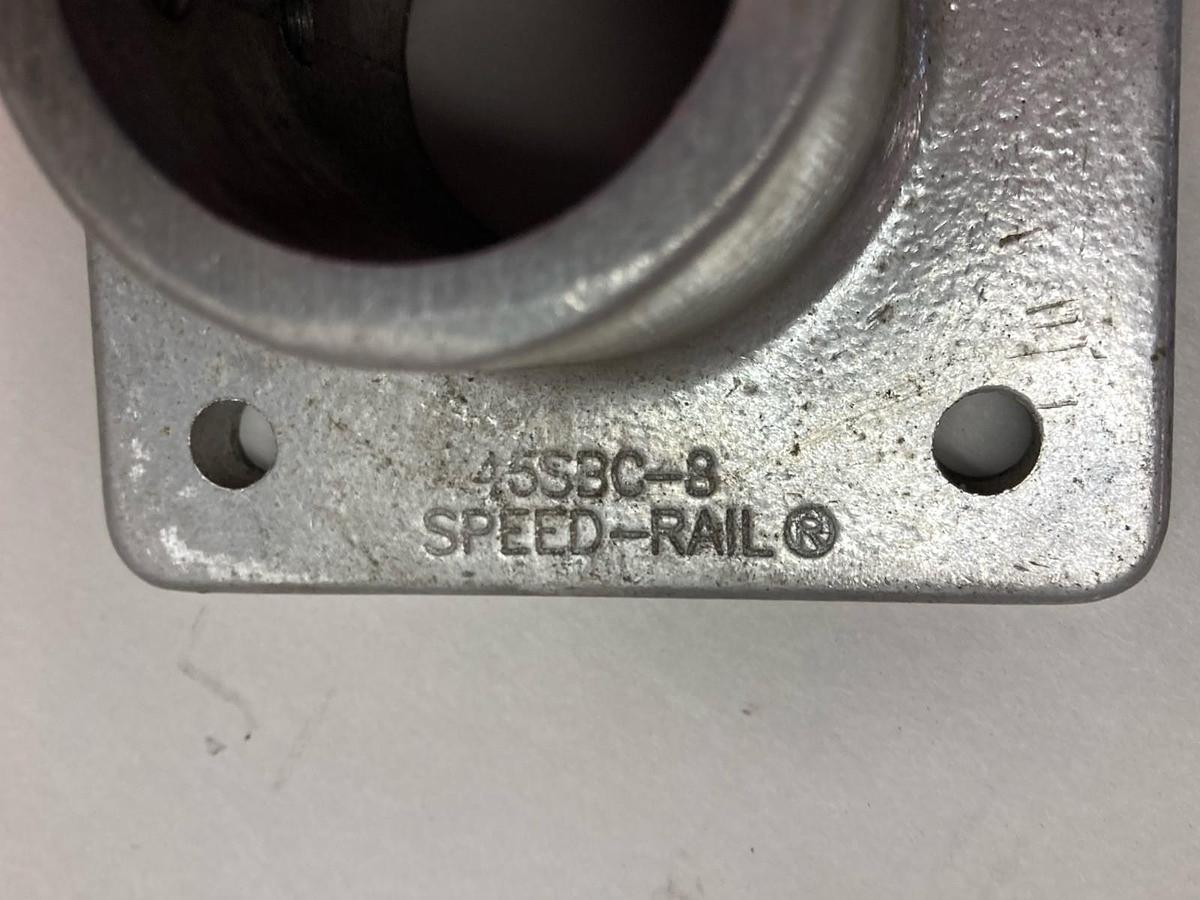 Used Hollaender,45SBC-8,Square Base Flange Speed-Rail Aluminum Magnesium 1-7/8" Rail