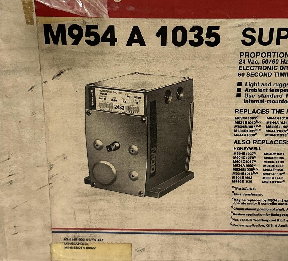 Used HONEYWELL,M954A-1035,MODUTROL MOTOR