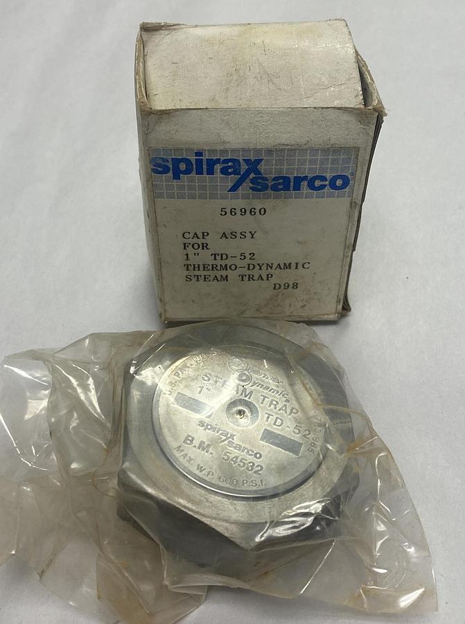 Spirax Sarco,56960,Cap Assembly for 1 IN TD-52 Thermo-Dynamic Steam Trap NOS