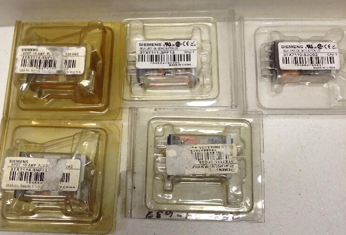Siemens,3TX7111-3PF13 3TX7110-5JC03 3TX7116-SNF13,Plug-In Relays LOT OF 5