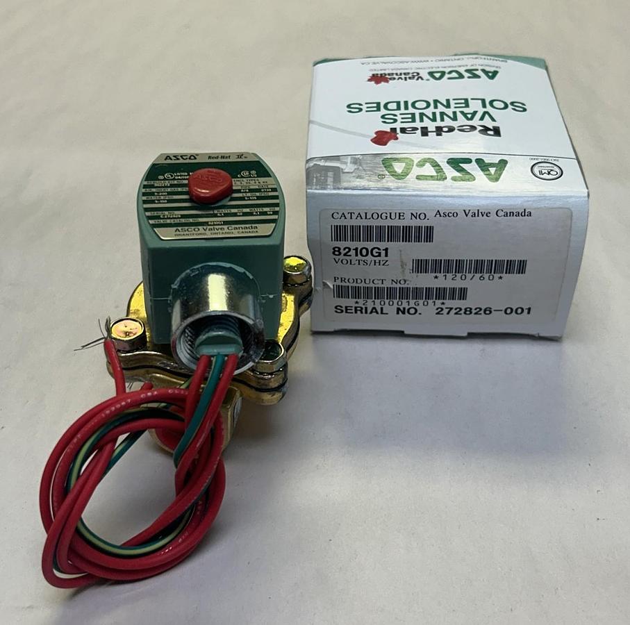 ASCO,8210G1,SOLENOID VALVE 3/8INCH 120V NOS