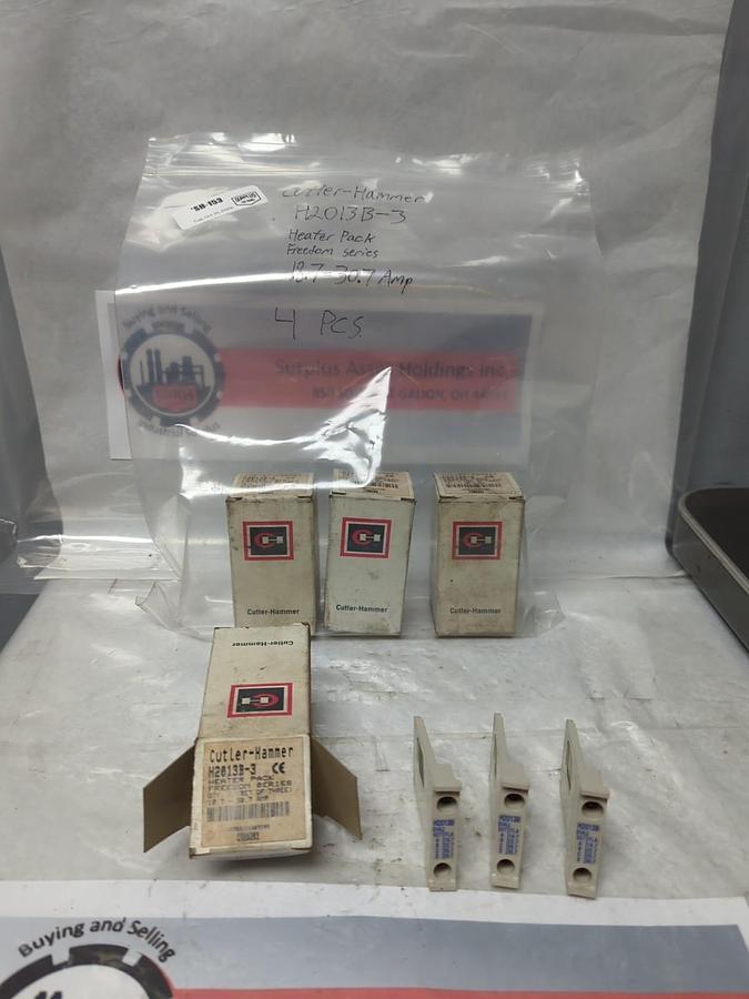 CUTLER HAMMER,H2013B-3,FREEDOM SERIES HEATER ELEMENT LOT OF 4-3PC PACKS NOS