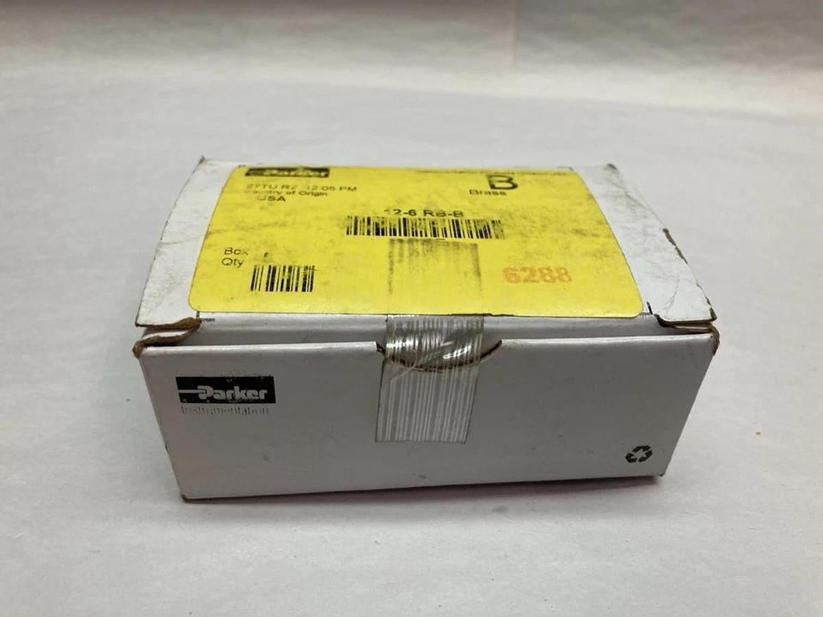 Parker,12-6 RB-B,Brass Hose Fittings LOT OF 5