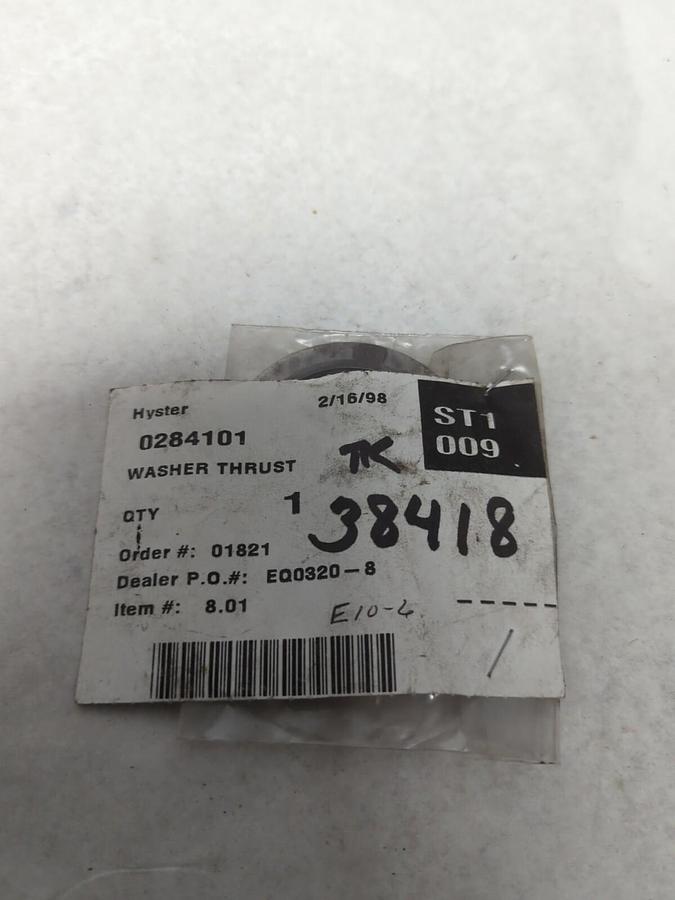 HYSTER,0284101,THRUST WASHER NEW