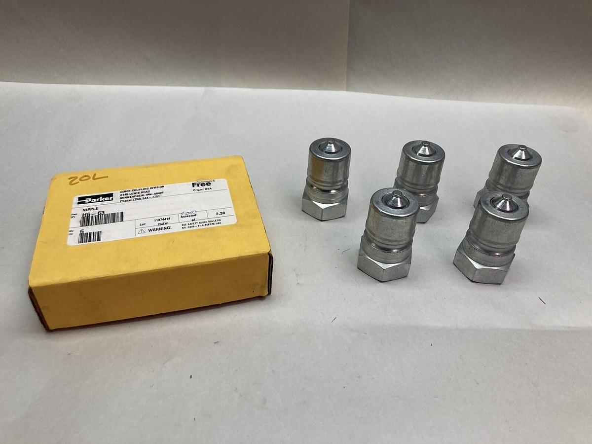 Parker,H6-63,Nipple Coupler LOT OF 5