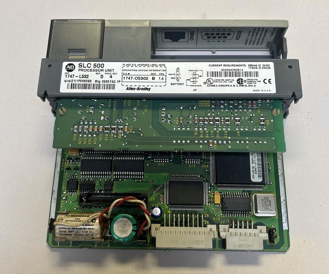 Used ALLEN BRADLEY,1747-L532,SLC 500 PROCESSOR UNIT