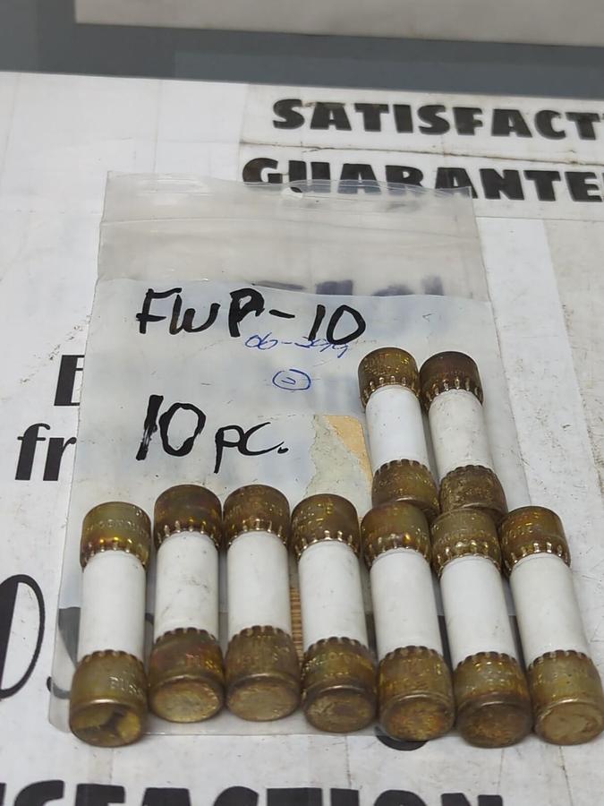 BUSSMANN,FWP-10,SEMI-CONDUCTOR 10 AMP FUSES LOT OF 9 NOS