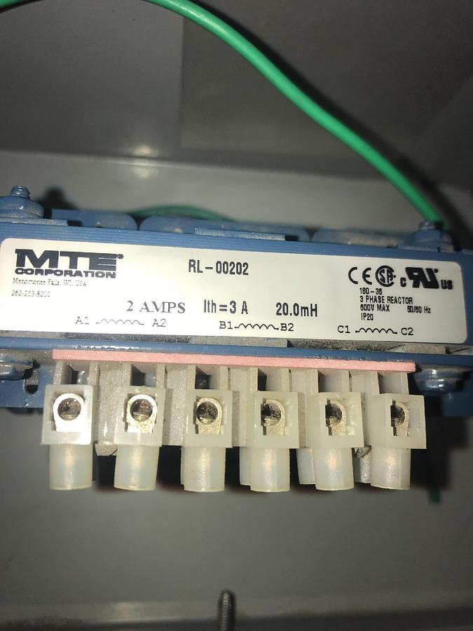 Used MTE,RL-00212,LINE REACTOR