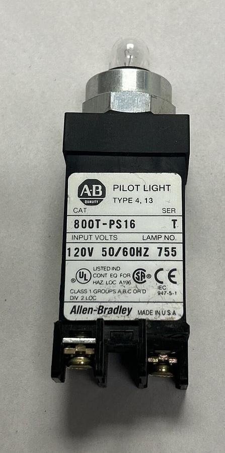 ALLEN BRADLEY,800T-PS16,SER T PILOT LIGHT NOS