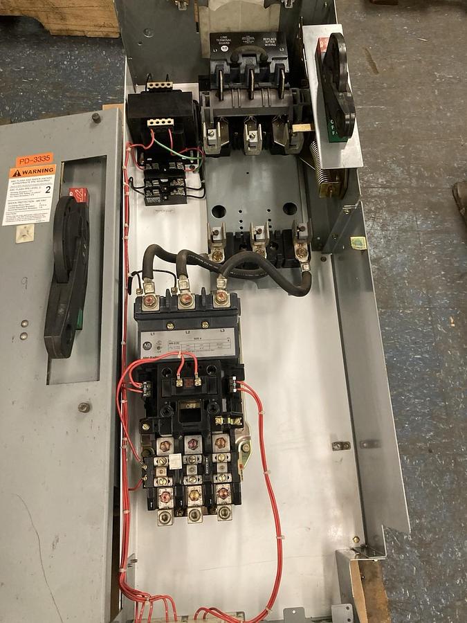 Used Allen-Bradley,2100 2112B,Size 4 38 INCH Fused MCC Starter Feeder Bucket