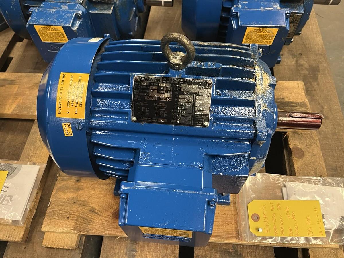 ELEKTRIM,151041-CC025A,ESg ELECTRIC MOTOR 5HP 184T 3500RPM 3PH 230/460V
