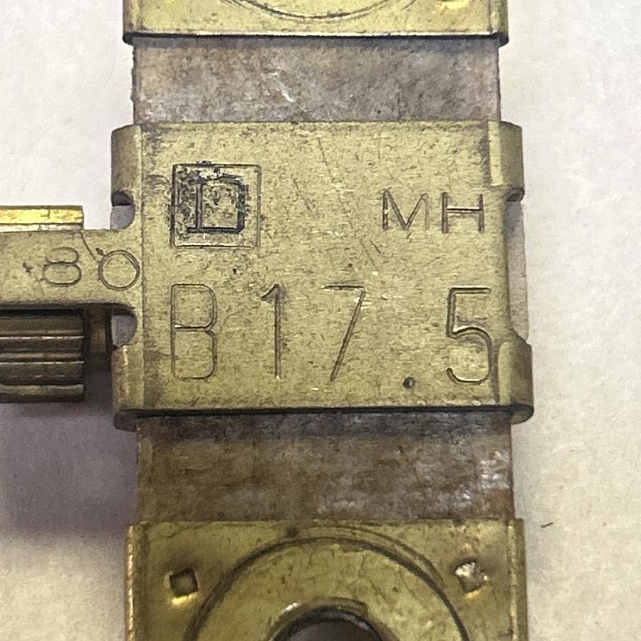 Used SQUARE D,B17.5,THERMAL OVERLOAD HEATER ELEMENT LOT OF 2
