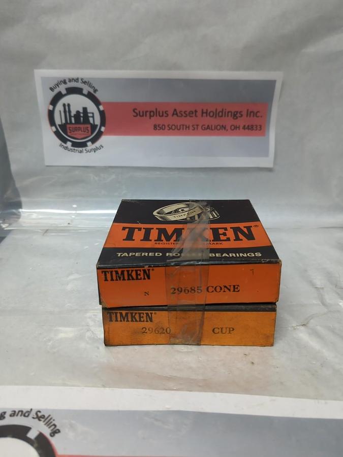 TIMKEN,29620-29685,ROLLER BEARING CUP & CONE SET 2-3/4 INCH BORE NOS