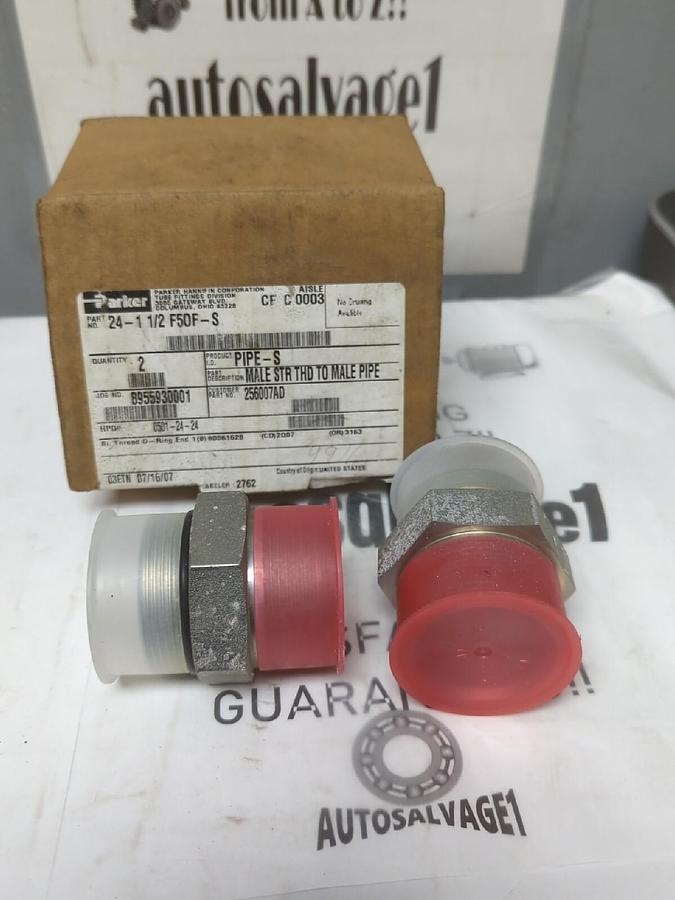 PARKER,24-1-1/2 IN F50F-S,MALE PIPE ADAPTER BOX OF 2 NOS