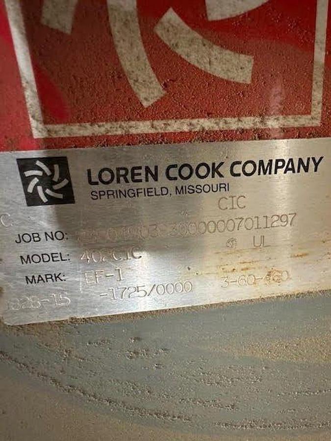 Used Loren Cook,402CIC,Centrifugal In-Line Blower Mark EF-1